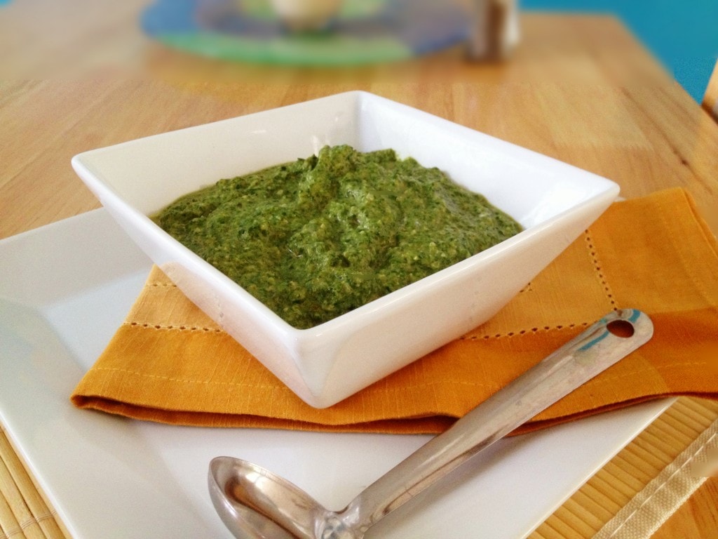 Spiced Creamy Spinach (Palak Paneer without the Paneer)