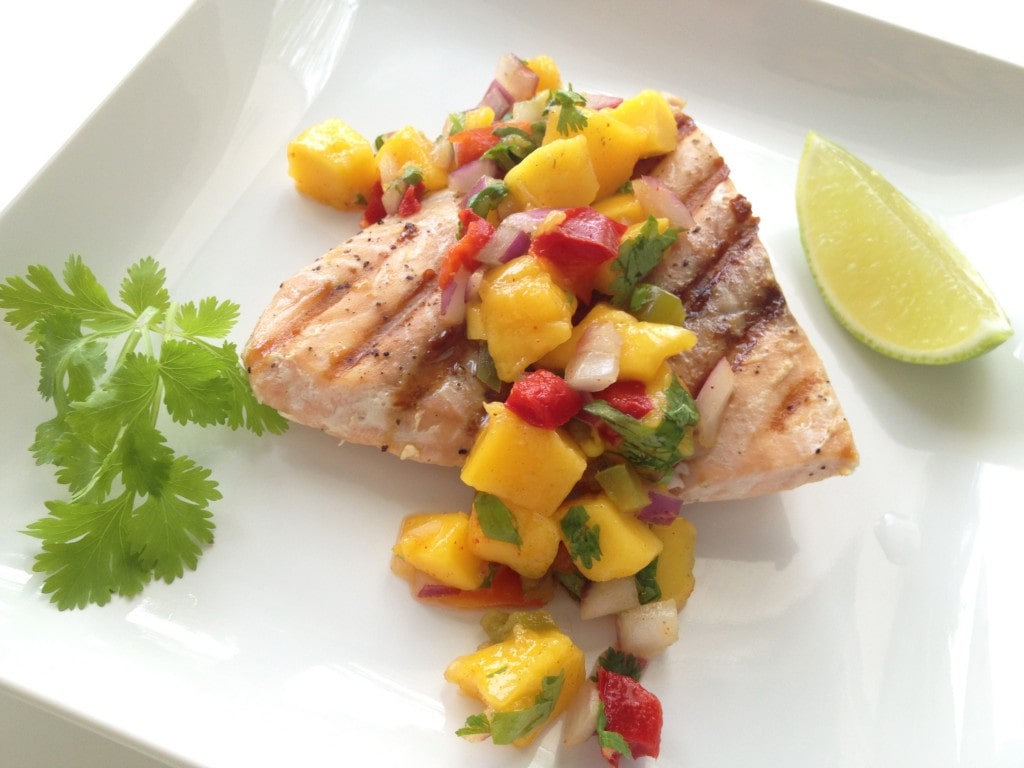 Grilled Salmon with Mango Salsa