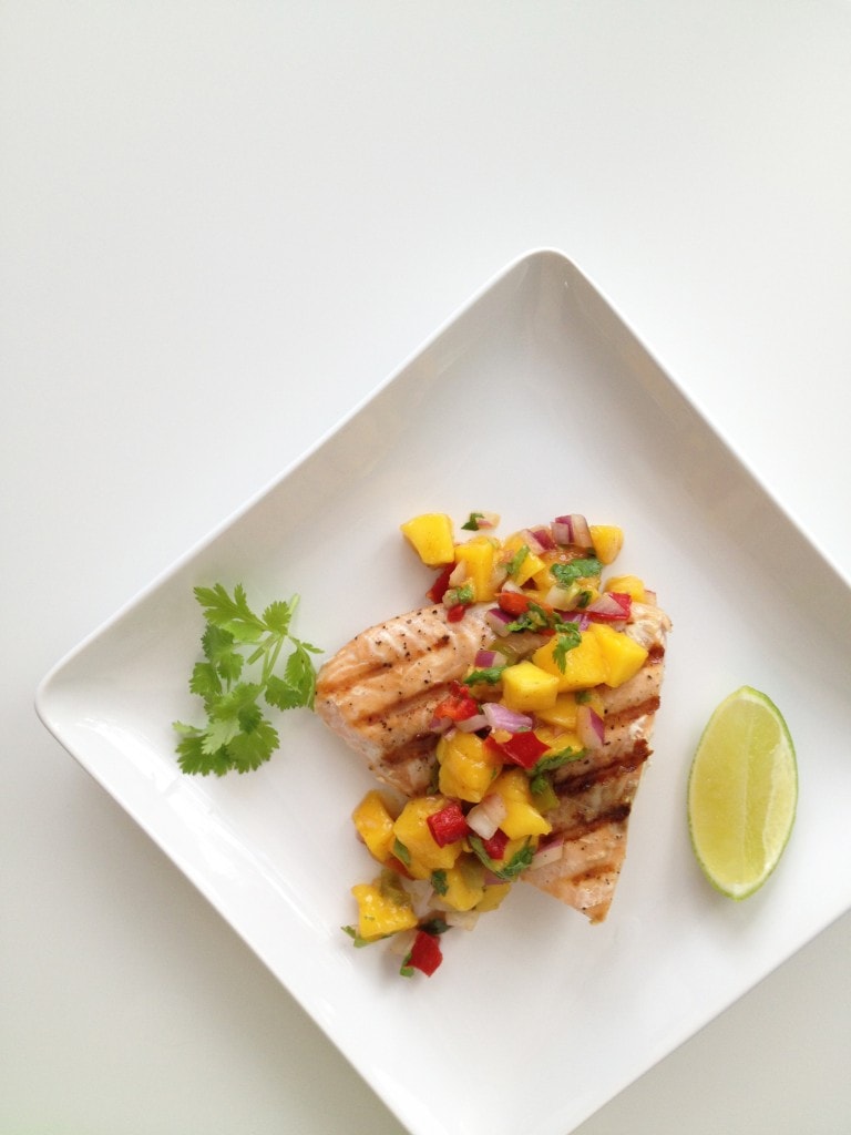 Grilled Salmon with Mango Salsa