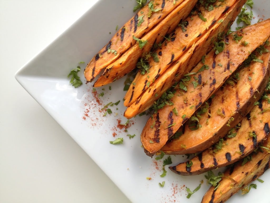 Cilantro and Lime Grilled Sweet Potatoes