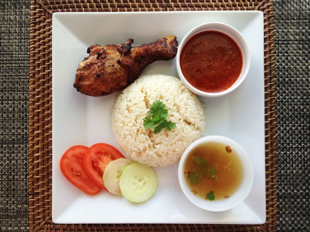Malay Fried Chicken Rice (Nasi Ayam Goreng Kampung)