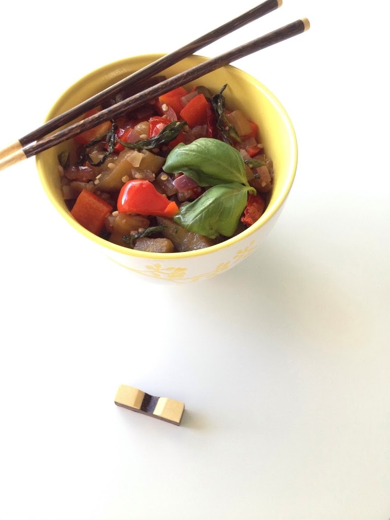 Eggplant and Basil Stir-Fry