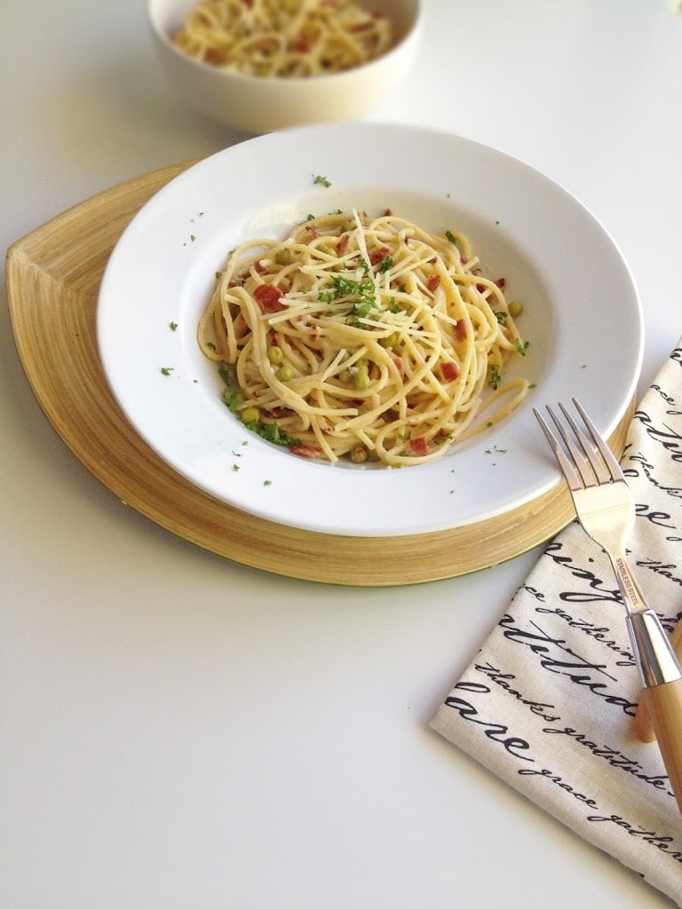 Skinny Spaghetti Carbonara