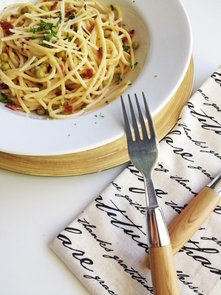 Skinny Spaghetti Carbonara