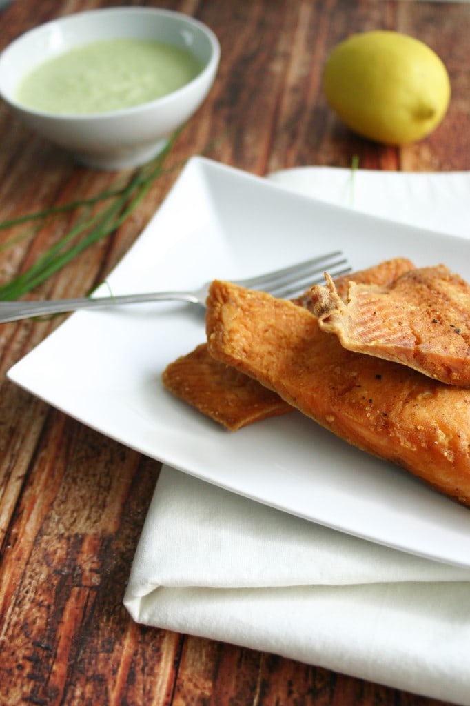 Seared Salmon with Creamy Leek Sauce