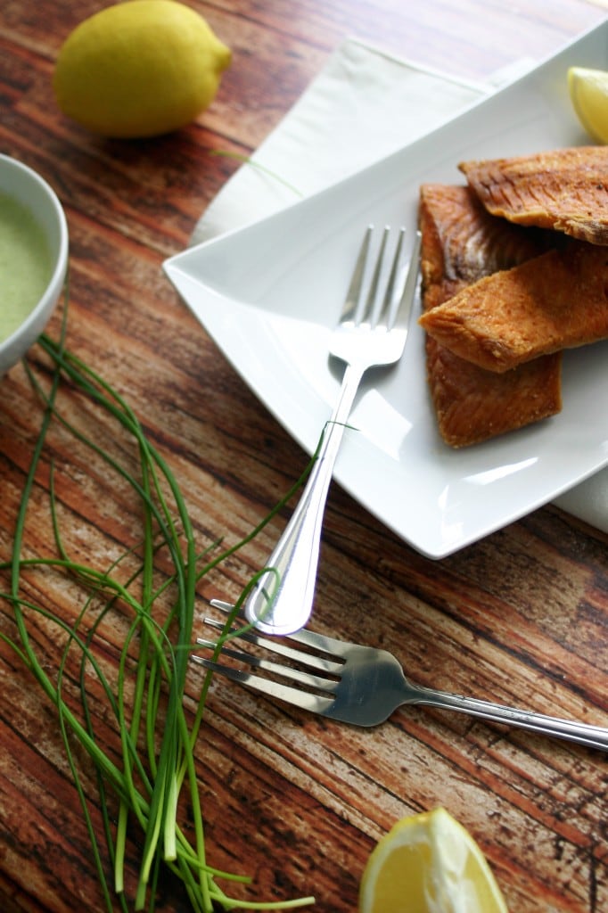 Seared Salmon with Creamy Leek Sauce