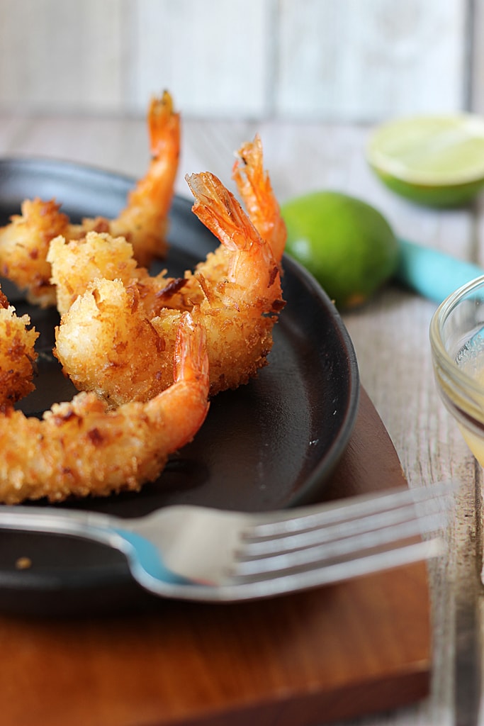 Super crispy and sweet coconut shrimp with a spicy chilled pineapple sauce.