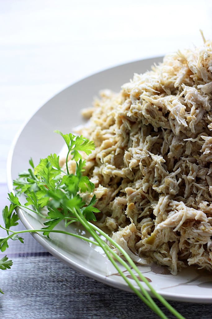 Pulled chicken has never been this easy! Slow cooker salsa verde chicken with tender shreds of chicken meat in a vibrant, fresh and zesty green sauce.