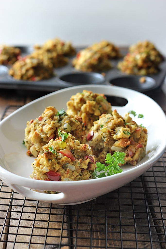 Celebrate the holidays with stuffing done differently. Make some stuffing muffins! These apple and onion stuffin' muffins are crunchy and full of fun!