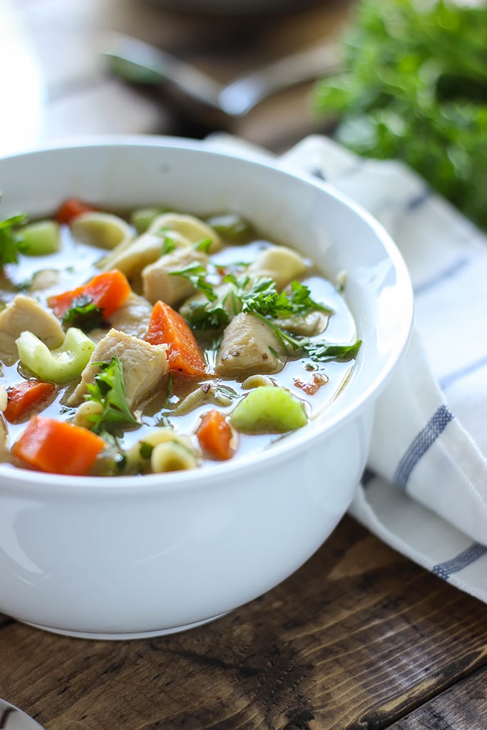 One Pot Vegan Chicken Noodle Soup - From My Bowl