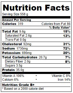 pot noodle nutrition