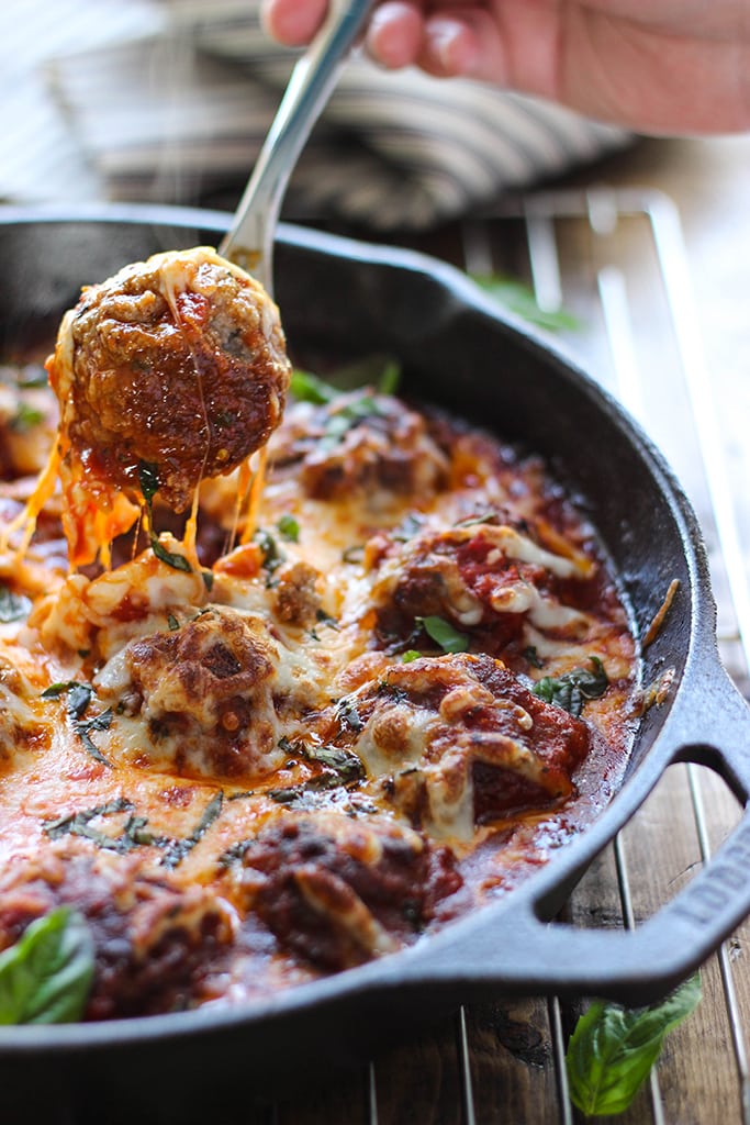 Cheesy Meatball Skillet - The Cooking Jar