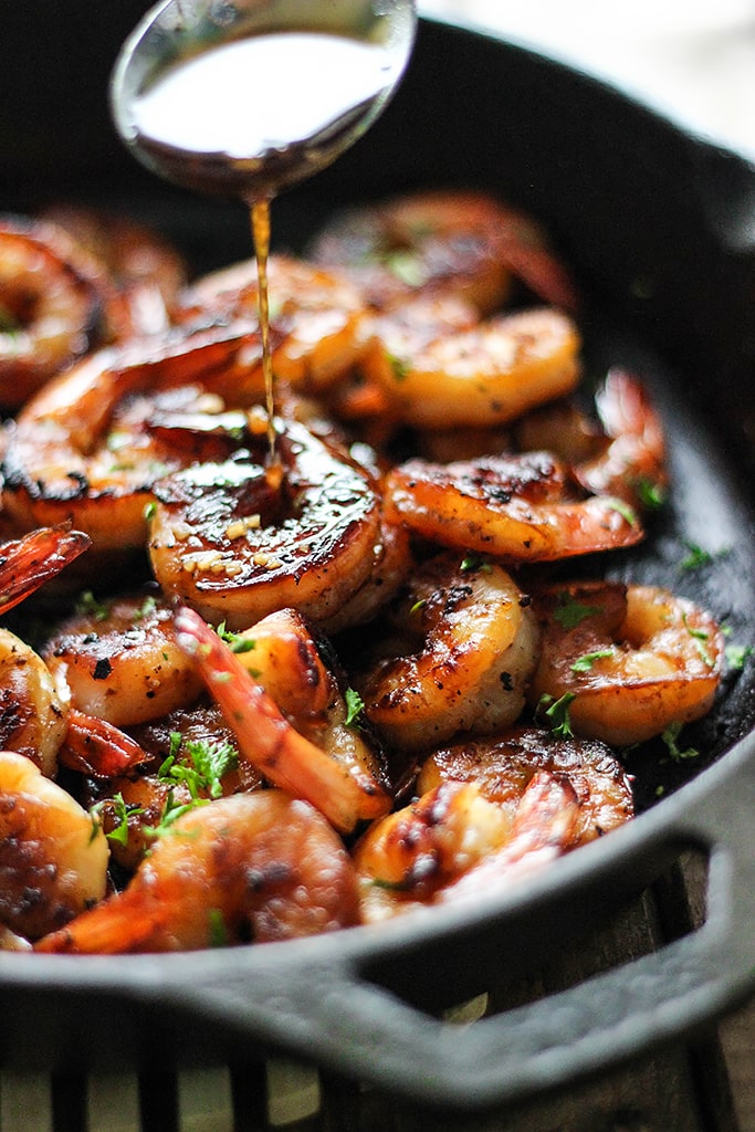 Cast Iron Garlic Shrimp