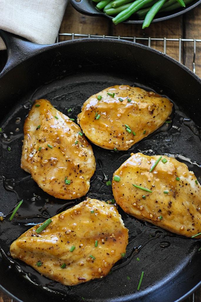 Maple glazed chicken is sweet, tangy and full of flavor. With a robust glaze to start your meal and ready in 30 minutes.