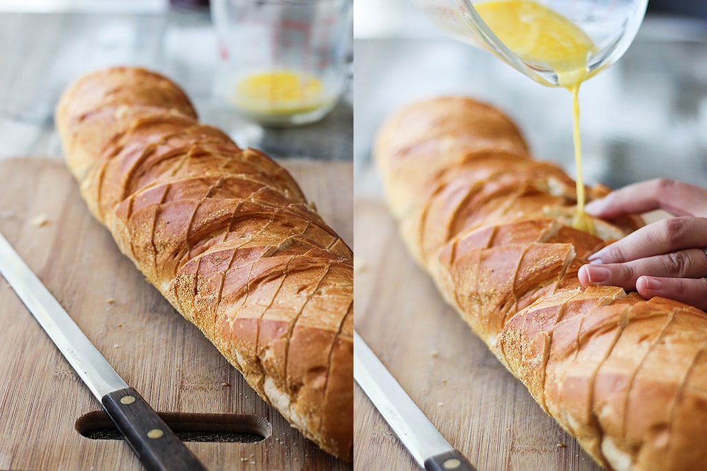 There's plenty of cheese action in this cheesy pesto pull-apart bread. Feed a crowd with this easy 4 ingredient appetizer.