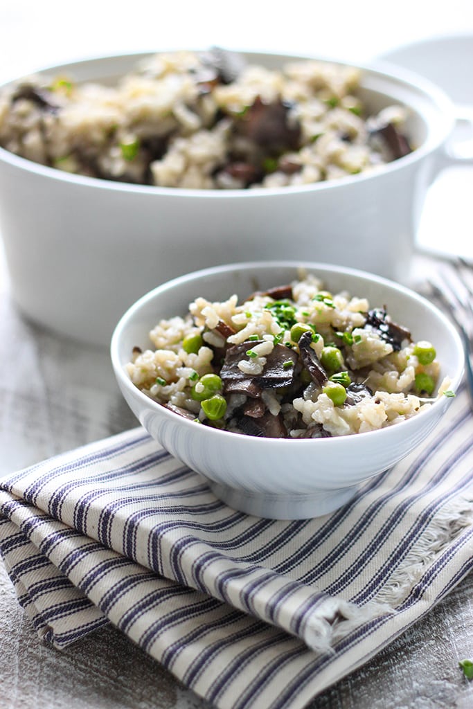 Cheat the time over the stove with this slow cooker mushroom risotto. Creamy, rich and easy!