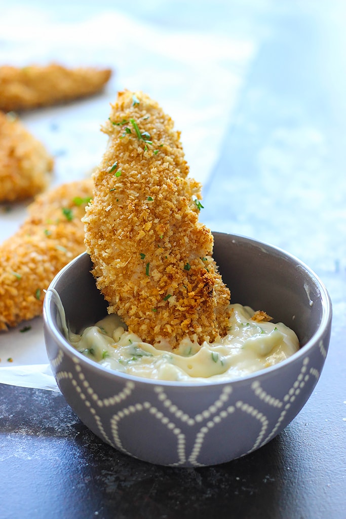 Spicy Baked Buttermilk Chicken Strips