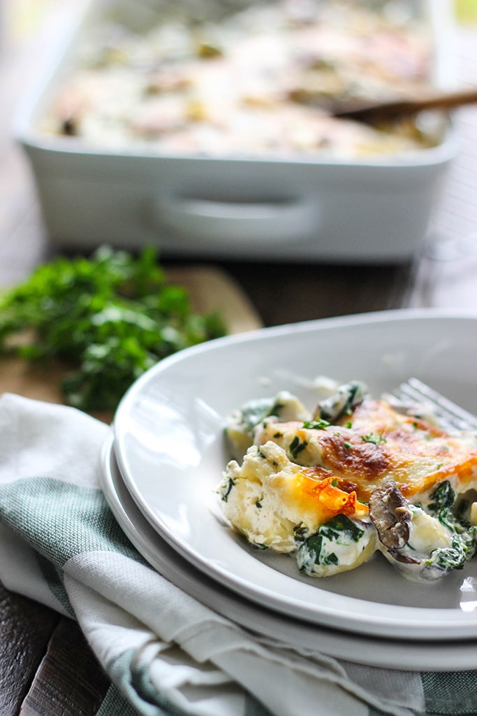 This tortellini Alfredo spinach casserole has all the comfort you need. Easily made with a couple store-bought ingredients!