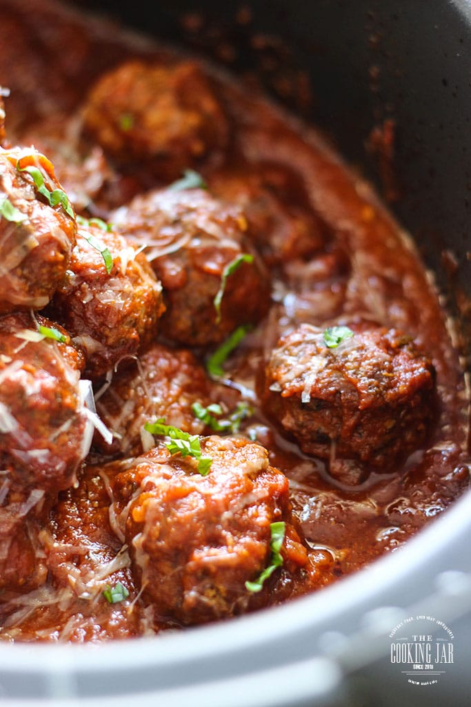 These slow cooker Italian meatballs are a great answer for quick weeknight dinners. Freeze leftovers for another day!