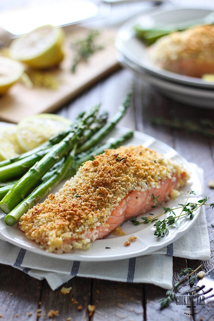 Flaky, crumbly, crunchy topped lemon and Parmesan crusted salmon. This 30 minute recipe brings out the best in salmon!