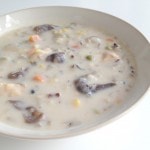 Creamy Chicken, Mushrooms and Wild Rice Soup