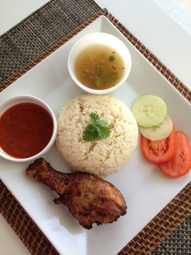 Malay Fried Chicken Rice (Nasi Ayam Goreng Kampung)