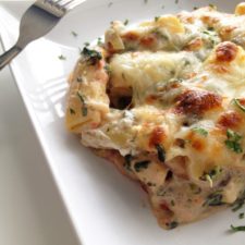 Chicken, Spinach and Mushroom Pasta Bake-image