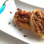 Shredded Flank Crostini