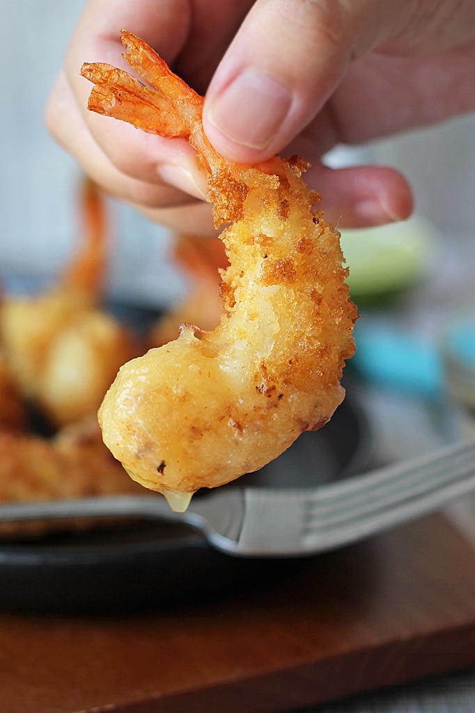 Super crispy and sweet coconut shrimp with a spicy chilled pineapple sauce.