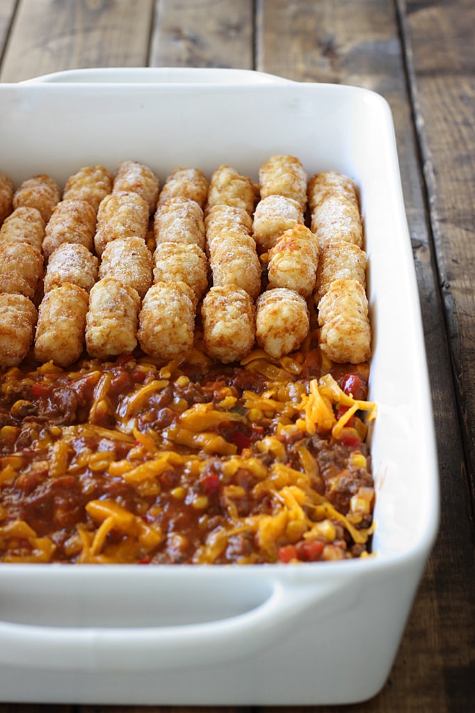 Sloppy Joe Tater Tot Casserole