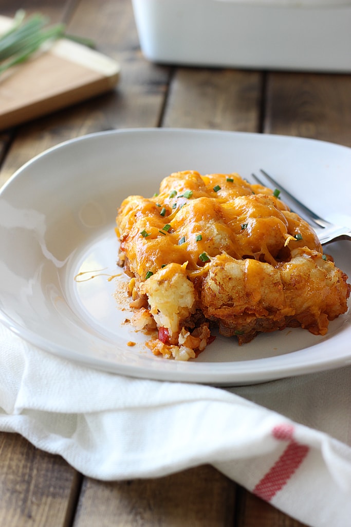 slow cooker sloppy joe tater tot casserole