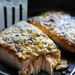 Quick and easy honey mustard salmon baked and ready in under 30 minutes. With a delicious sauce of garlic, honey and mustard for mustard lovers!