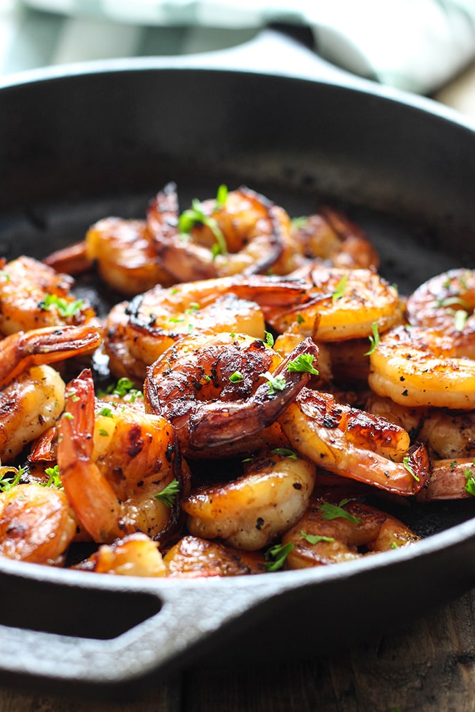 Cilantro Lime Honey Garlic Shrimp Skillet - The Cooking Jar