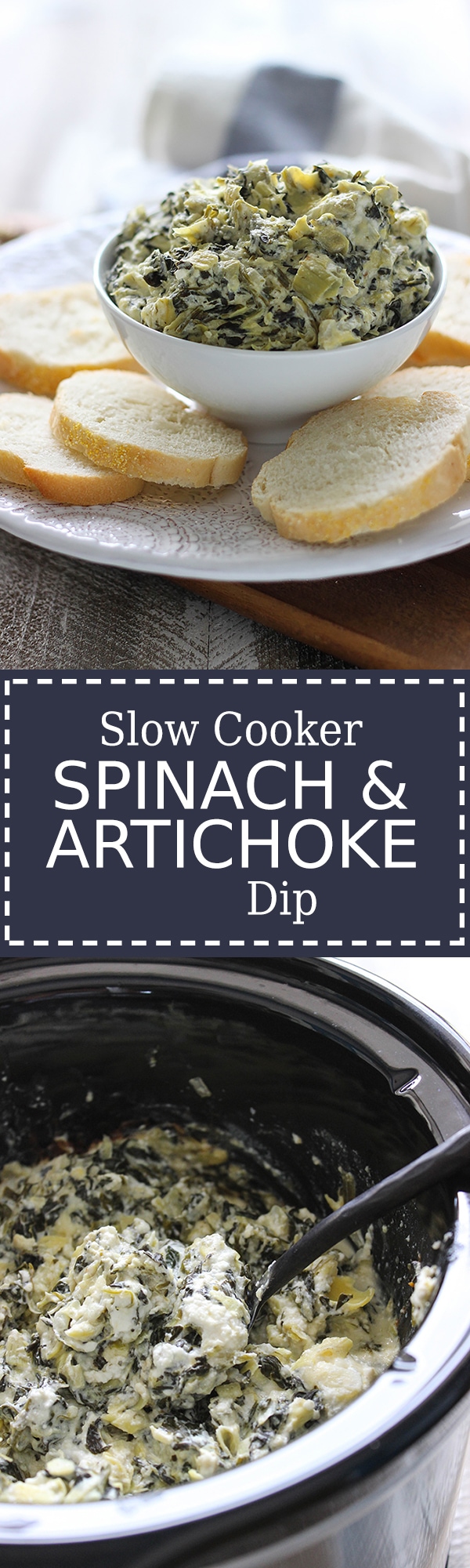 Slow Cooker Spinach and Artichoke Dip - The Cooking Jar