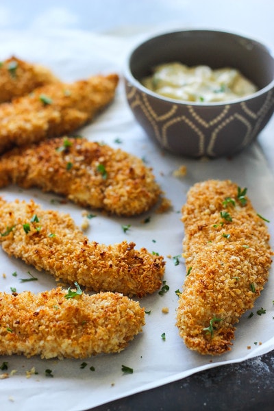 Oven-Baked Buttermilk Chicken Strips - The Cooking Jar