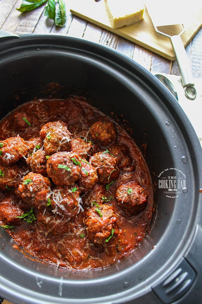 Slow Cooker Italian Meatballs - The Cooking Jar