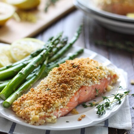 Lemon and Parmesan Crusted Salmon - The Cooking Jar