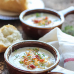 Slow cooker cream cheese and potato soup is hearty, creamy and perfect with bread. Slow cook your way to comfort food this winter.