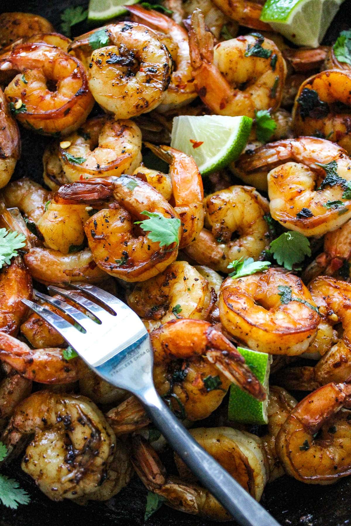 Cast Iron Shrimp and Creamy Cilantro Lime Orzo