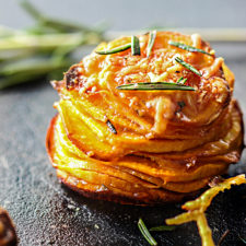 Garlic Parmesan Sweet Potato Stacks The Cooking Jar