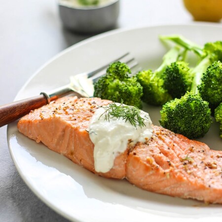 Salmon in Creamy Dill Sauce - The Cooking Jar