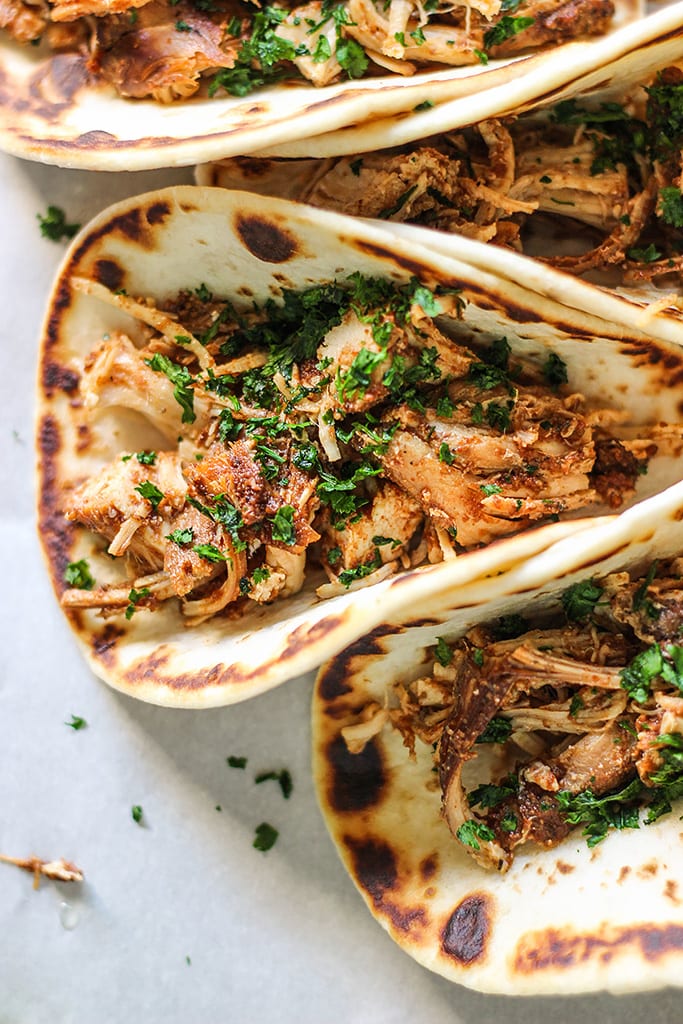 Heart Healthy Slow Cooker Shredded Chicken Tacos