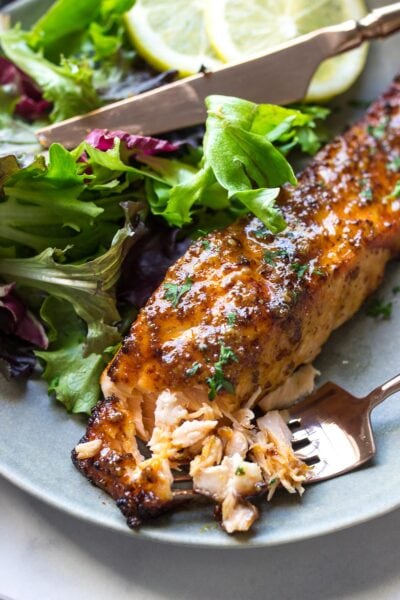 Air Fryer Honey Mustard Salmon - The Cooking Jar