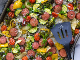 Sheet Pan Sausage and Veggies - I Heart Eating