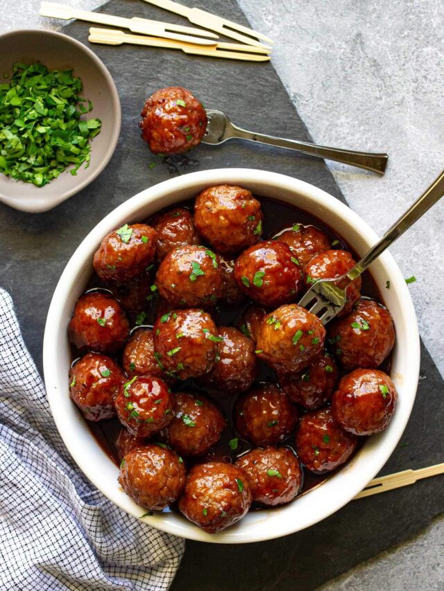 Slow Cooker Grape Jelly Meatballs The Cooking Jar