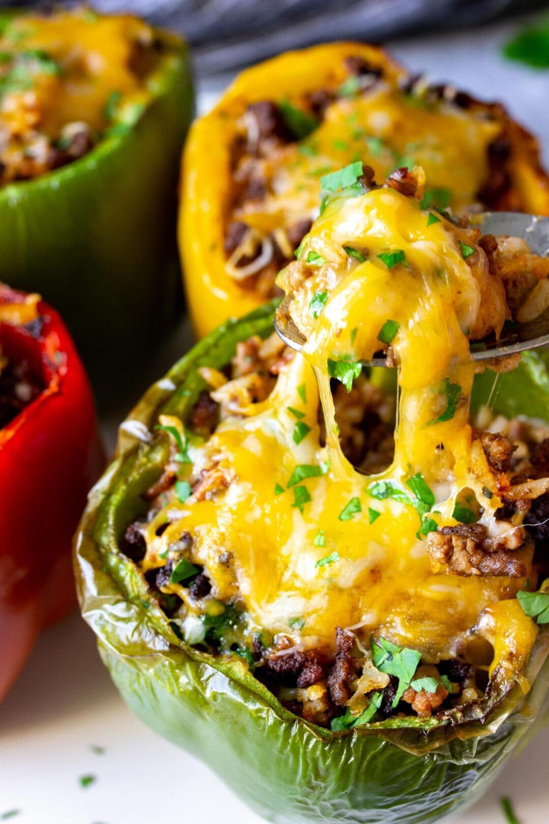 Air Fryer Mexican Stuffed Peppers - The Cooking Jar