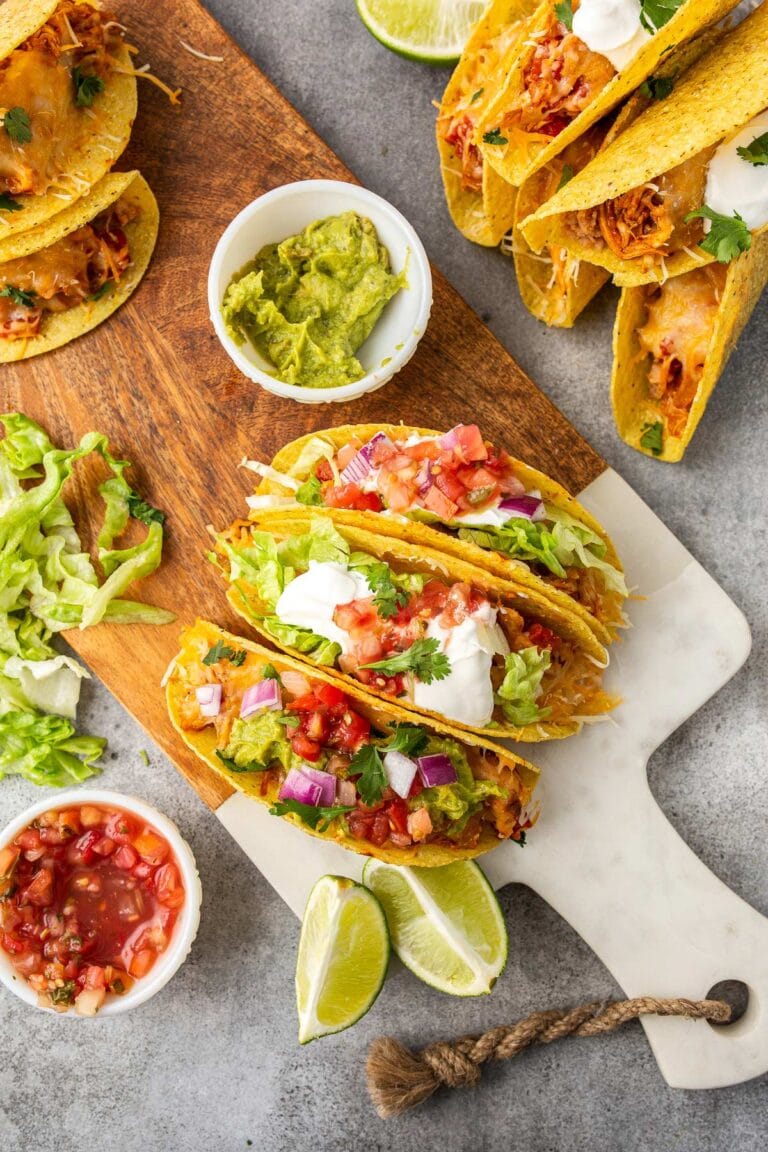 Cheesy Baked Chicken Tacos - The Cooking Jar