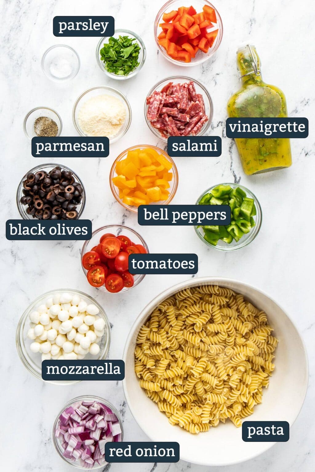 Italian Pasta Salad - The Cooking Jar