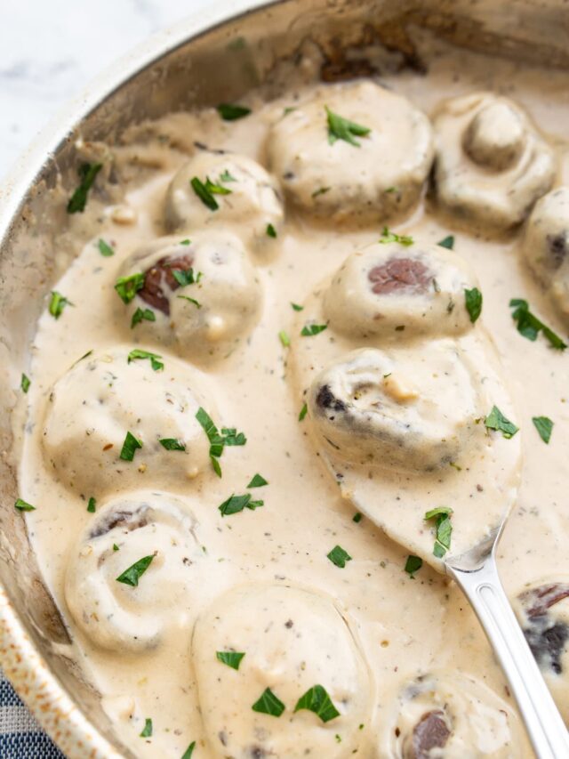 Creamy Garlic Mushrooms - The Cooking Jar